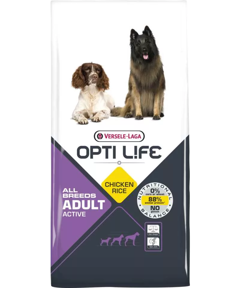 Opti Life Adult Active All Breeds 12.5 kg