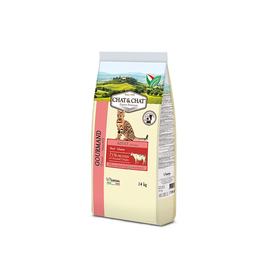 Gheda | Chat&Chat Gourmand, marhával, 14 kg